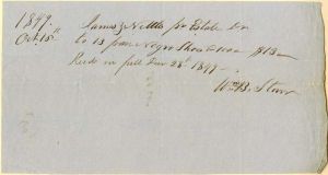 Receipt for Negro Shoes - Slavery Document